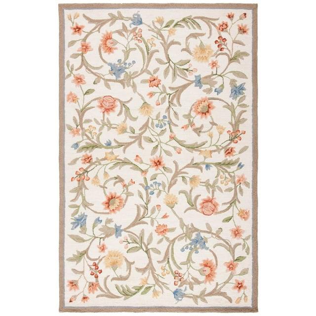 SAFAVIEH Chelsea Baxter Bordered Wool Area Rug, Ivory, 10' x 14'