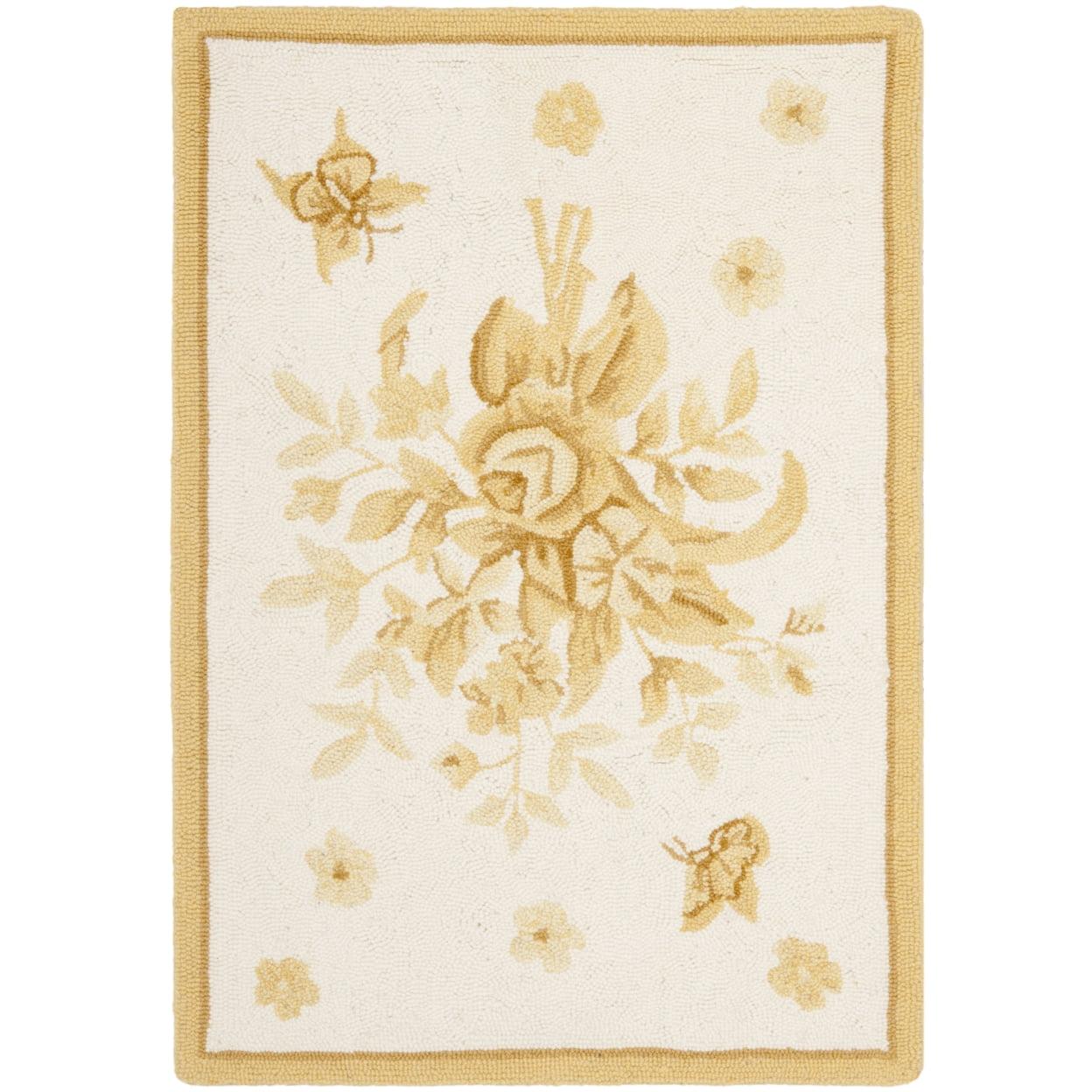Chelsea HK250 Handmade Area Rug - 8'x10' - Ivory/Gold - Safavieh