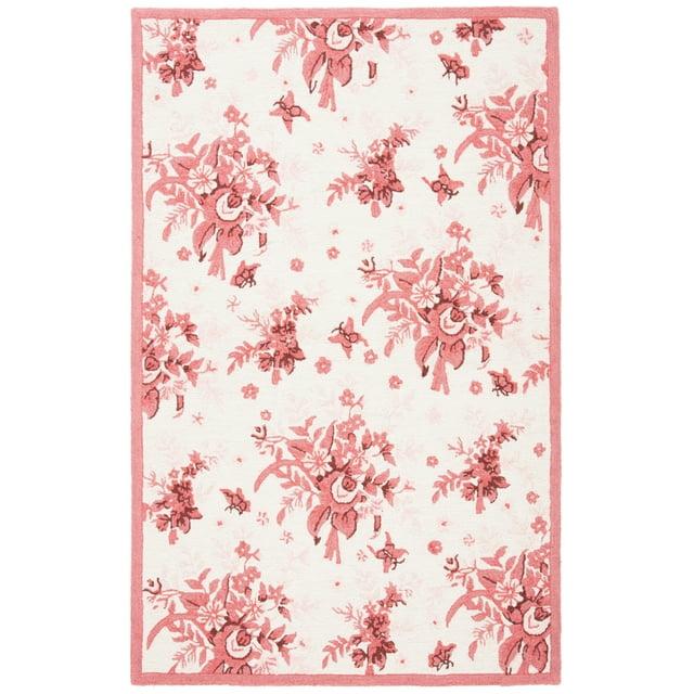 Chelsea HK250 Handmade Area Rug - 3'9"x5'9" - Ivory/Rose - Safavieh