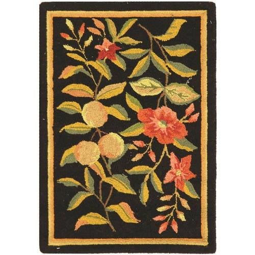 Chelsea HK210 Hand Hooked Area Rug - Black - 3'9"x5'9" - Safavieh.