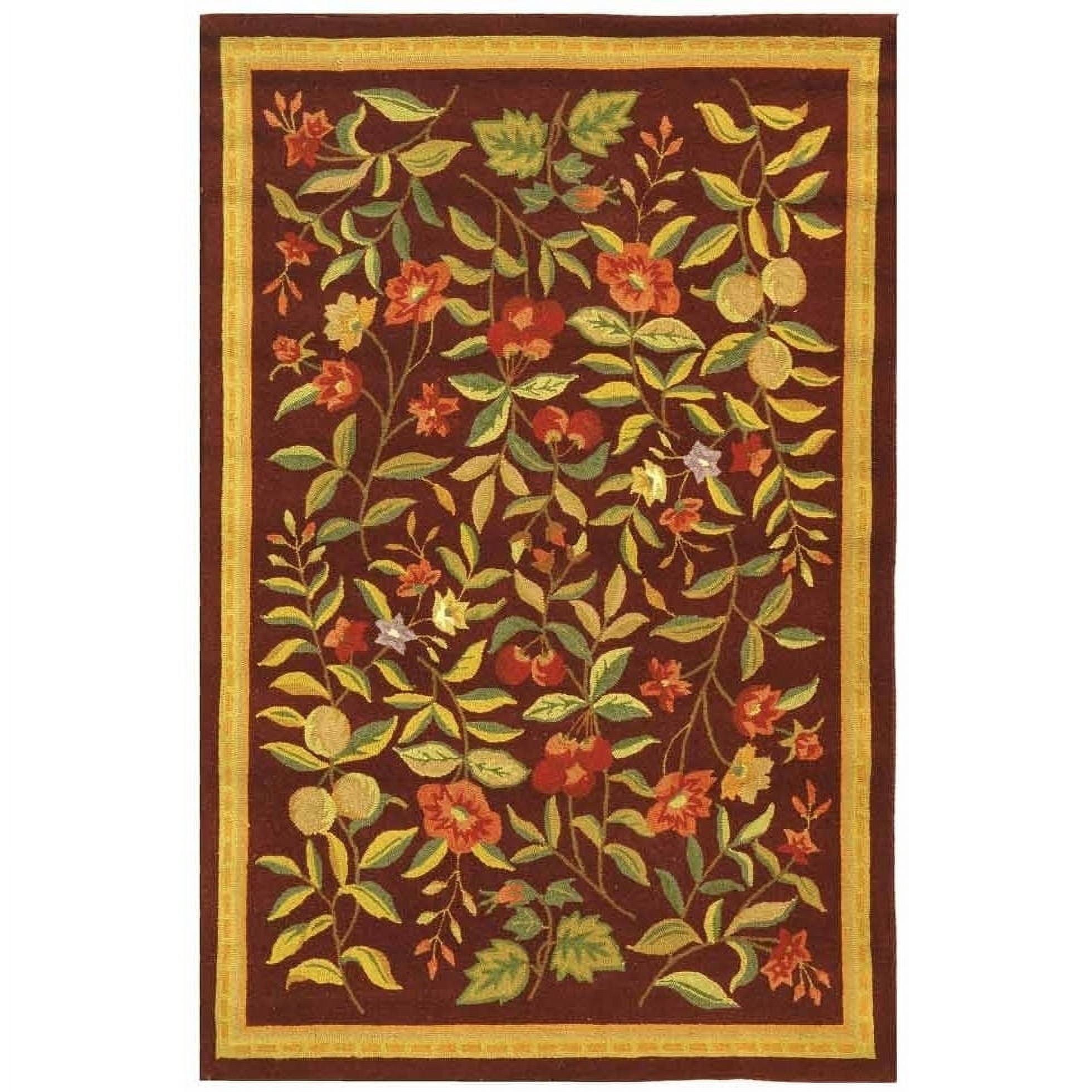 Chelsea HK210 Handmade Area Rug - 3'9"x5'9" - Burgundy - Safavieh