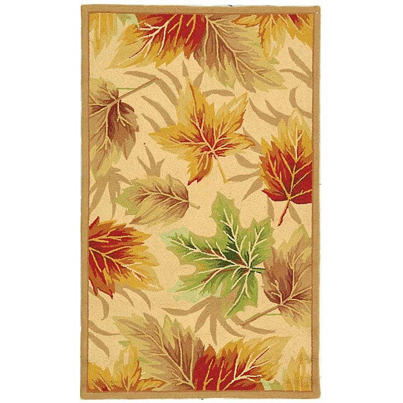 SAFAVIEH Chelsea Enric Floral Wool Area Rug, Ivory, 2'9" x 4'9"