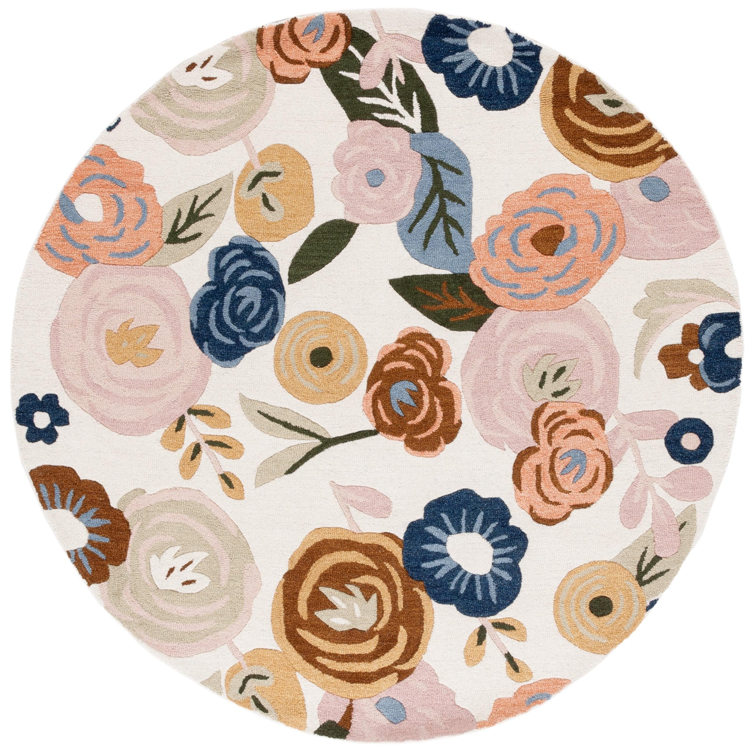 Safavieh Chelsea Tufted 80% Wool 20% Cotton With Latex Floral Rug