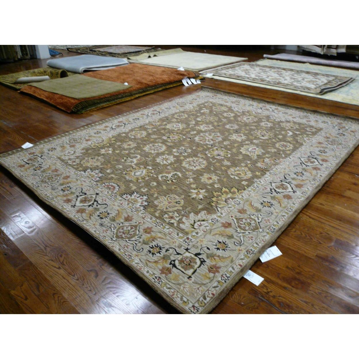 SAFAVIEH Chelsea Kaeden Floral Wool Area Rug, Brown/Ivory, 6' x 9'