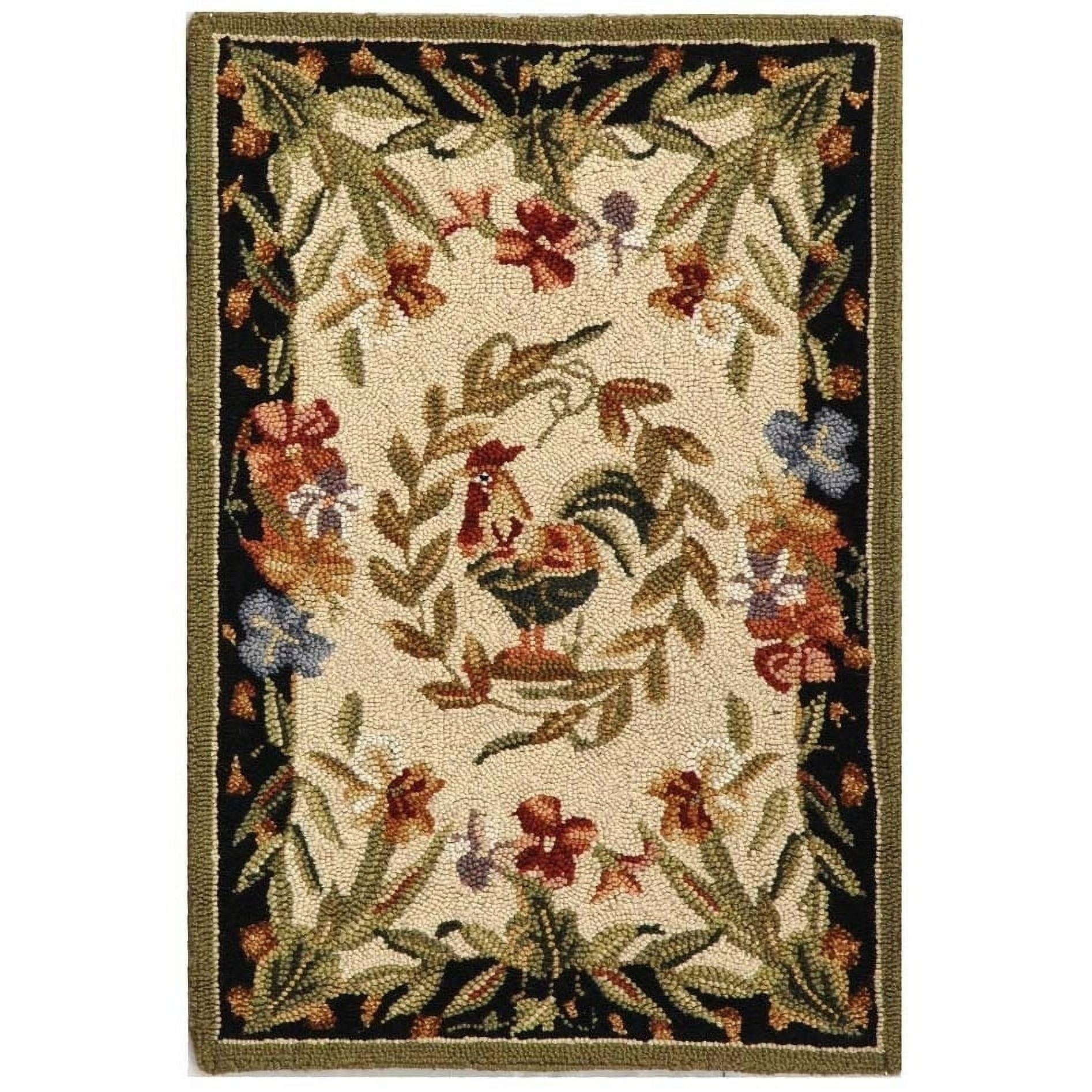 Chelsea HK92 Handmade Area Rug - 3'9"x5'9" - Creme/Black - Safavieh