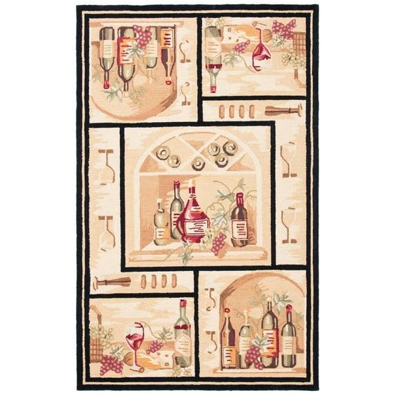 Chelsea HK254 Hand Hooked Area Rug - Gold/Multi - 3'9"x5'9" - Safavieh.