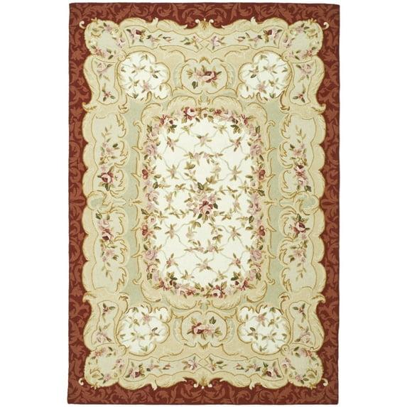 Chelsea HK73 Handmade Area Rug - 6'x9' - Ivory/Burgundy - Safavieh