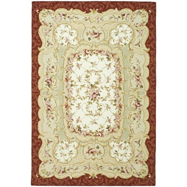 Chelsea HK73 Handmade Area Rug - 6'x9' - Ivory/Burgundy - Safavieh