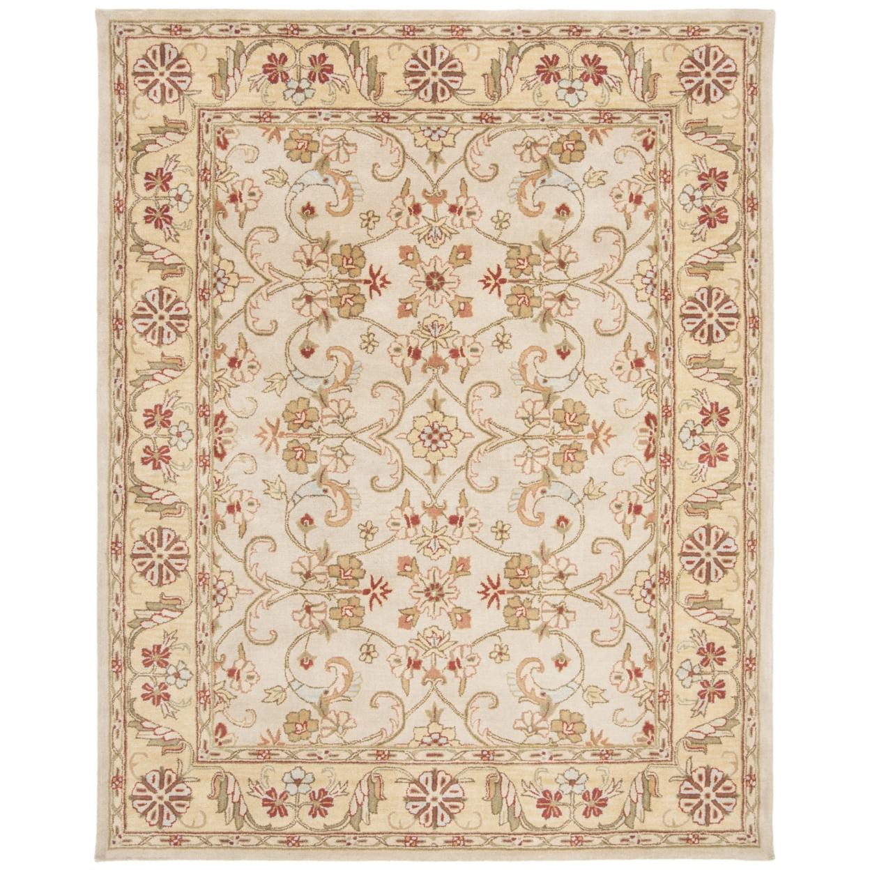 SAFAVIEH Classic Chedomir Floral Wool Area Rug, Gold/Cola, 2'3" x 4'