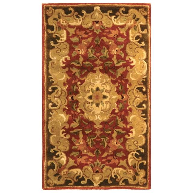 Classic CL234 Hand Tufted Accent Rug - Rust/Green - 2'3"x4' - Safavieh.