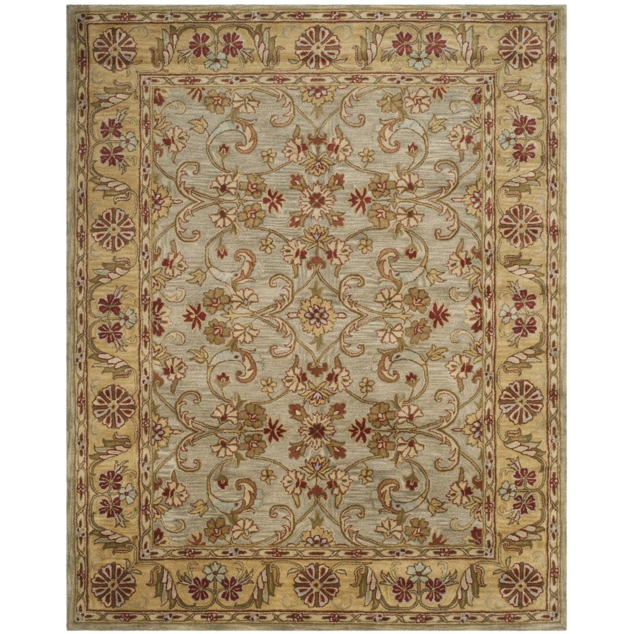 SAFAVIEH Classic Chedomir Floral Wool Area Rug, Rust/Green, 8'3" x 11'