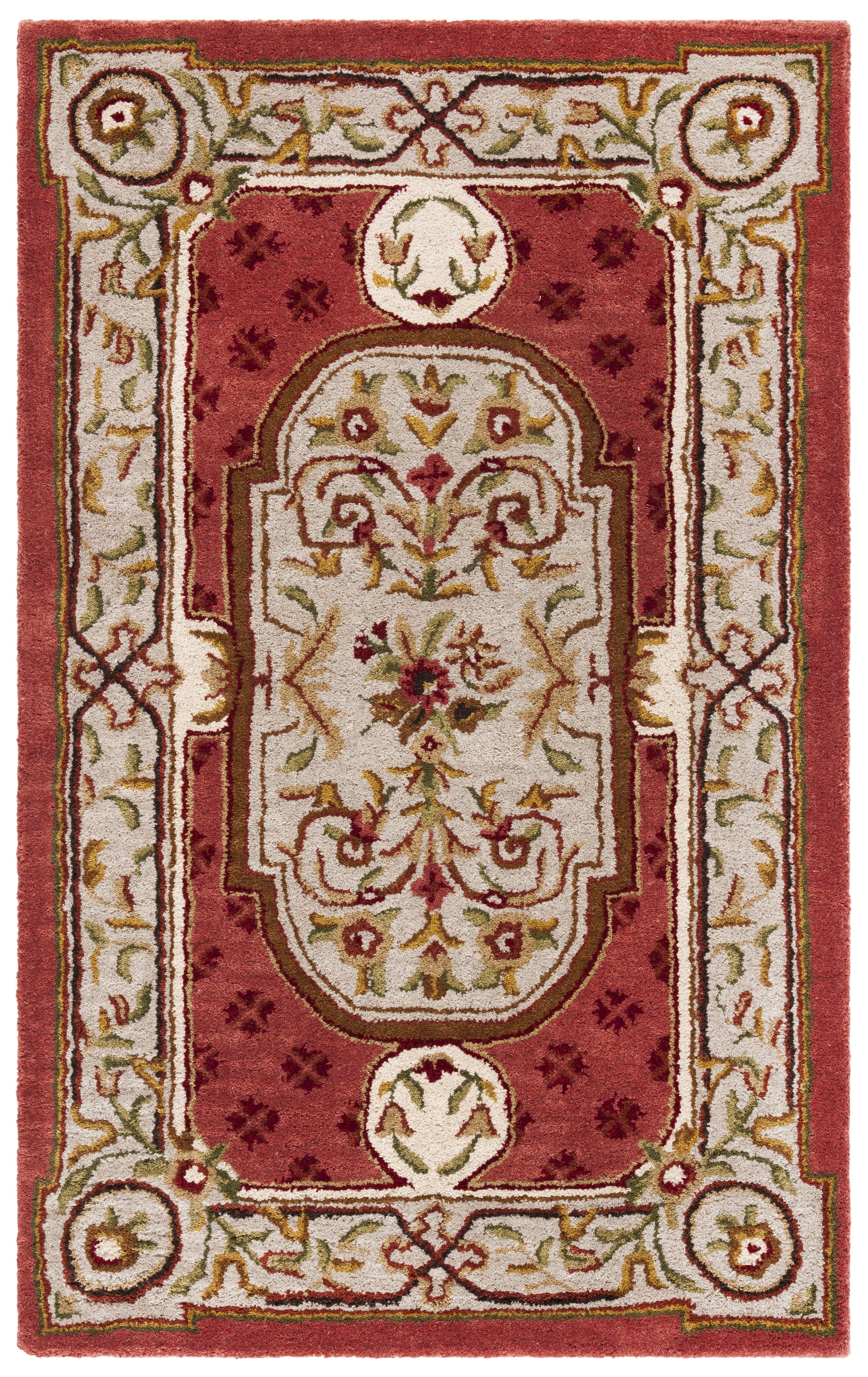SAFAVIEH Classic Flanagan Oriental Wool Area Rug, Burgundy, 3' x 5'