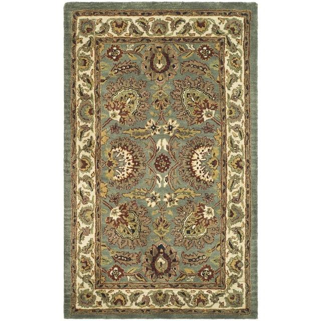 Classic CL359 Hand Tufted Accent Rug - Celadon/Ivory - 2'x3' - Safavieh.