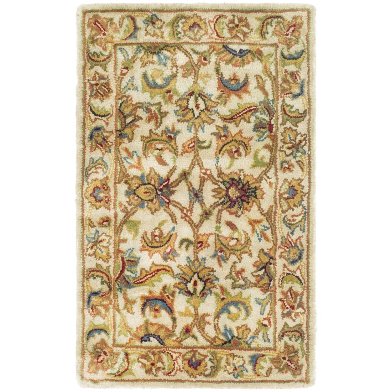 Classic CL758 Hand Tufted Accent Rug - Ivory/Ivory - 2'x3' - Safavieh.