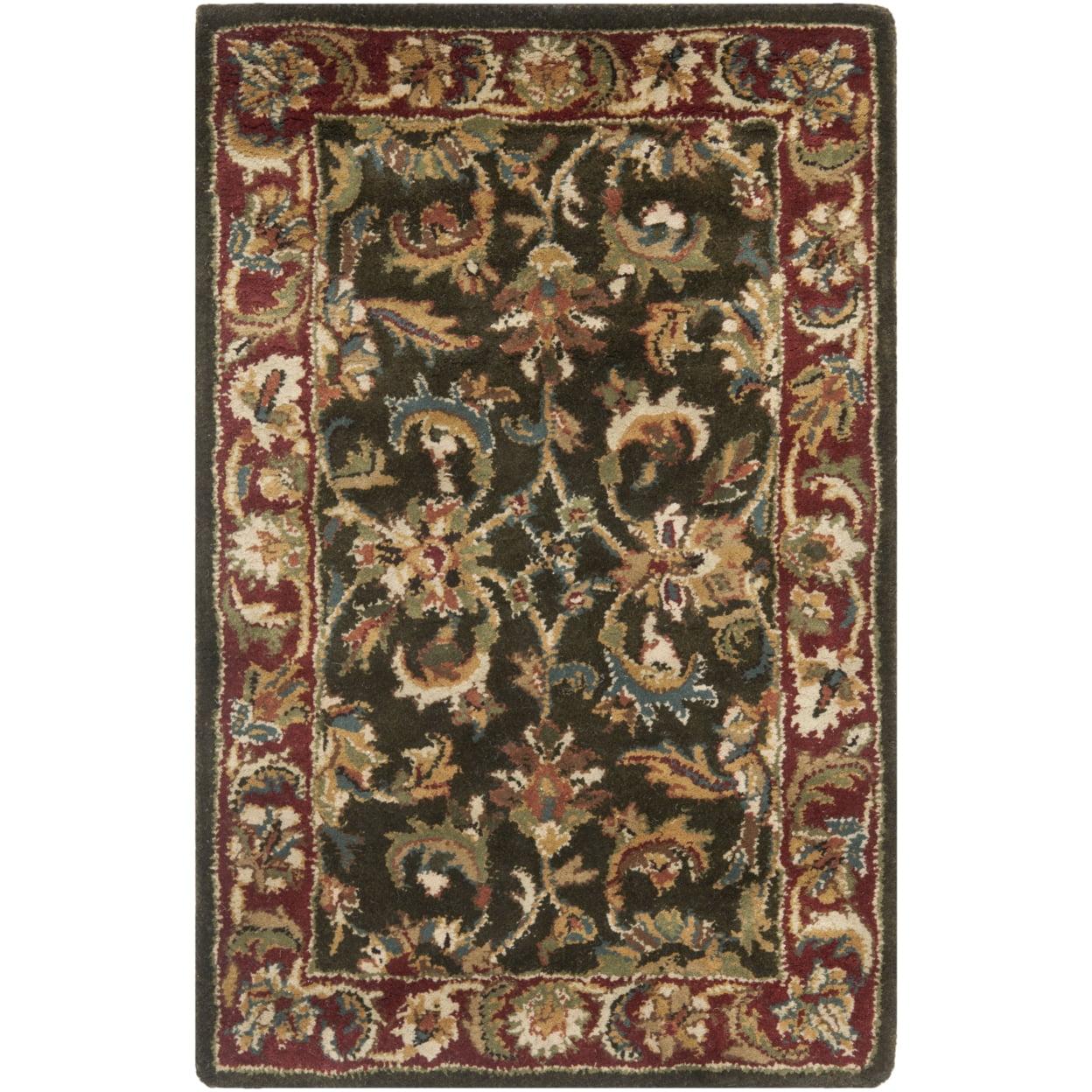 Alger Oriental Handmade Tufted Wool Dark Olive/Red Area Rug