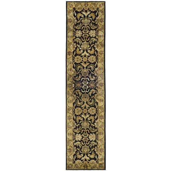 Classic CL252 Hand Tufted Runner Rug - Black/Gold - 2'3"x10' - Safavieh.