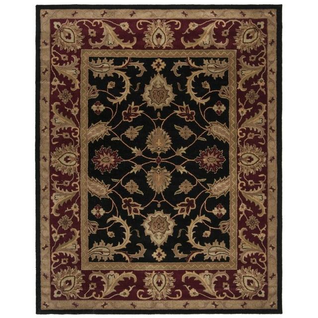 Classic CL244 Hand Tufted Runner Rug - Black/Burgundy - 2'6"x6' - Safavieh.