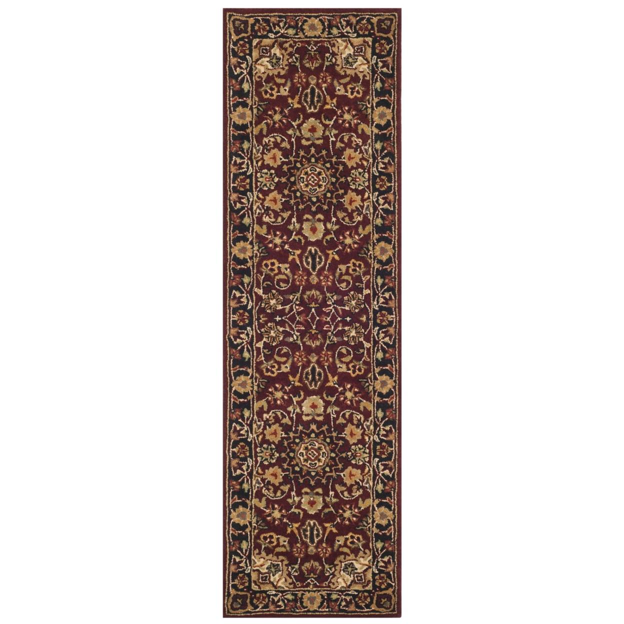 SAFAVIEH Classic Kennet Traditional Wool Area Rug, Burgundy/Navy, 11' x 15'