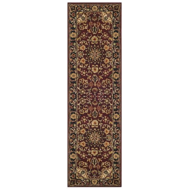 Classic CL362A Hand Tufted Area Rug - Burgundy/Navy - 6'x9' - Safavieh..
