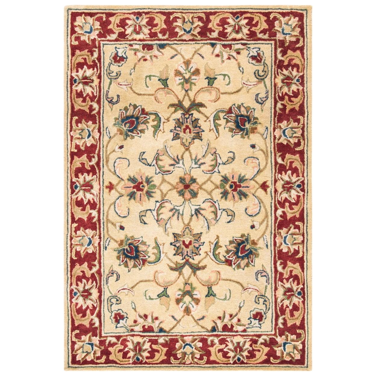 SAFAVIEH Classic Nicholas Oriental Wool Area Rug, Gold/Red, 4' x 6'