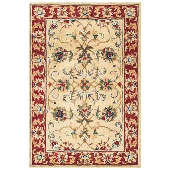 SAFAVIEH Classic Nicholas Oriental Wool Area Rug, Gold/Red, 4' x 6'