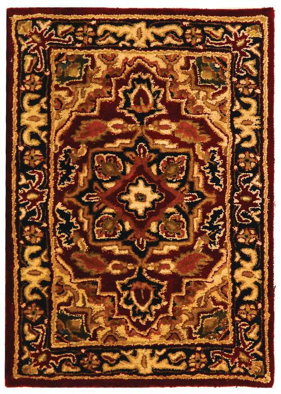 Classic CL763 Hand Tufted Accent Rug - Red/Navy - 2'3"x4' - Safavieh.