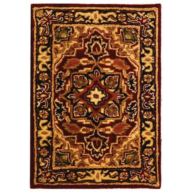 Classic CL763 Hand Tufted Accent Rug - Red/Navy - 2'3"x4' - Safavieh.