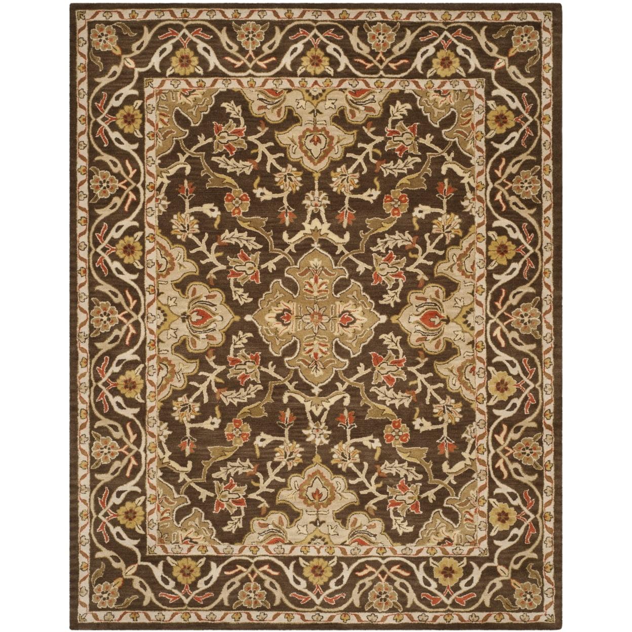 SAFAVIEH Classic Roxanne Oriental Wool Area Rug, Brown, 5' x 8'