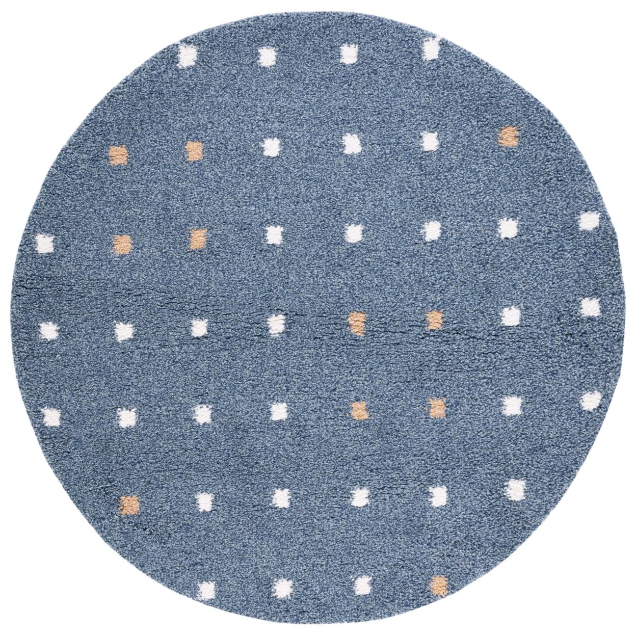 Hand-tufted Rust and Black Round Wool Accent Rug, 24"