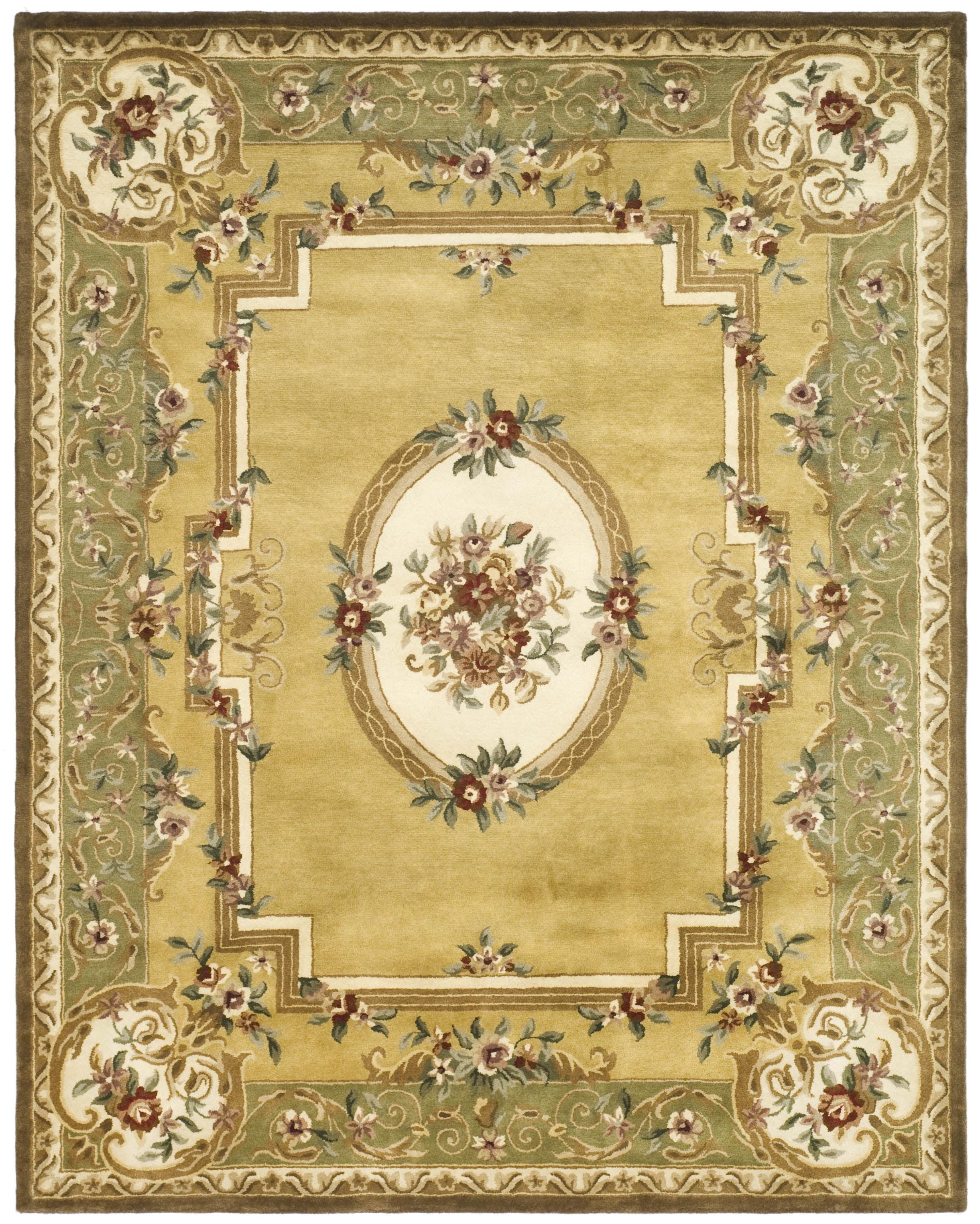 Ivory Elegance Hand-Tufted Wool Rectangular Area Rug - 54" x 16"