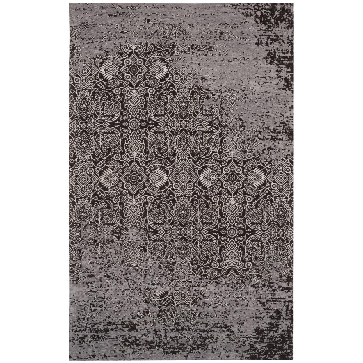 Classic Vintage CLV224 Loomed Indoor Area Rug - Silver/Brown - 4'x6' - Safavieh
