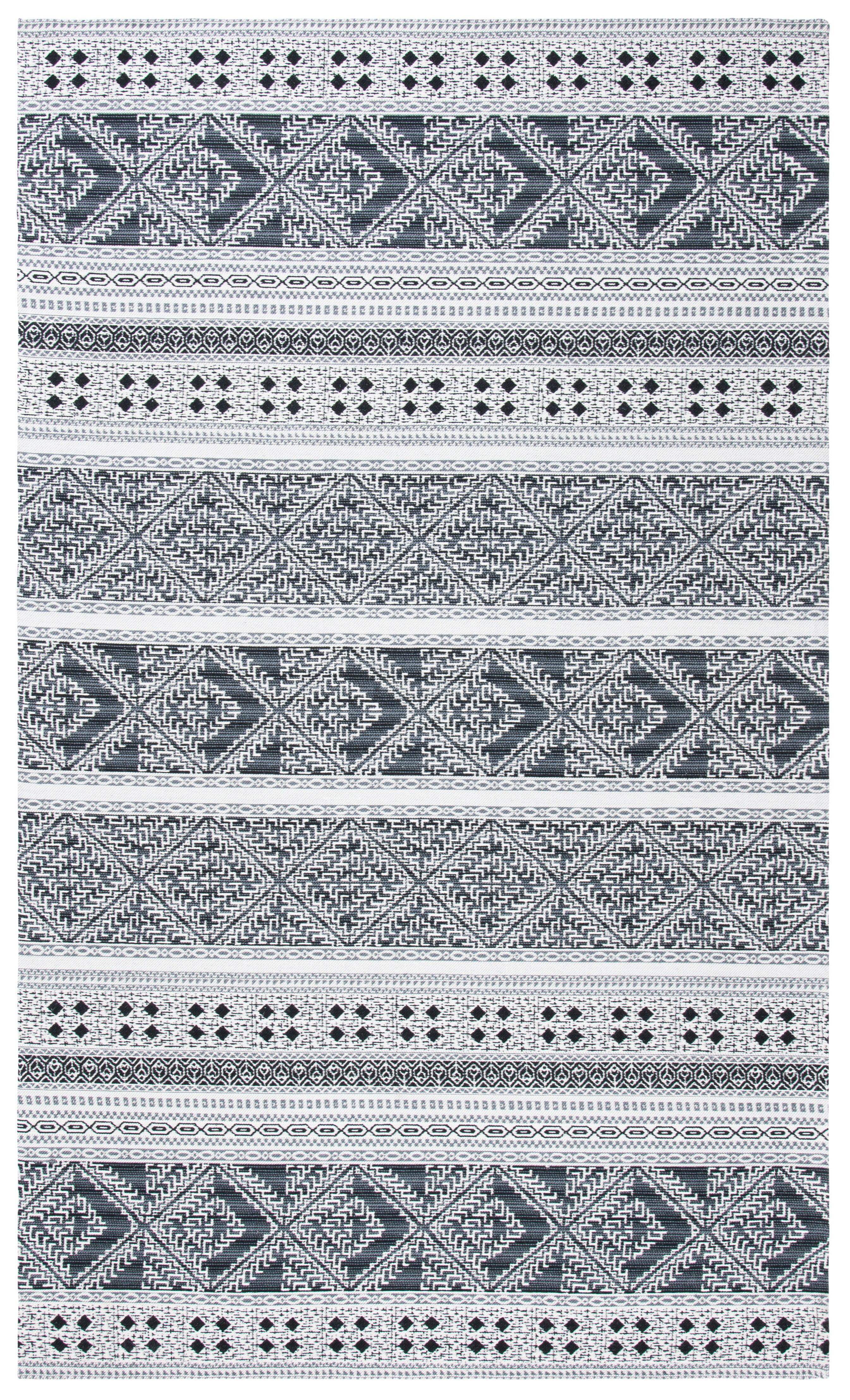 Classic Vintage CLV717 Hand Woven Area Rug - Black - 6'x9' - Safavieh.