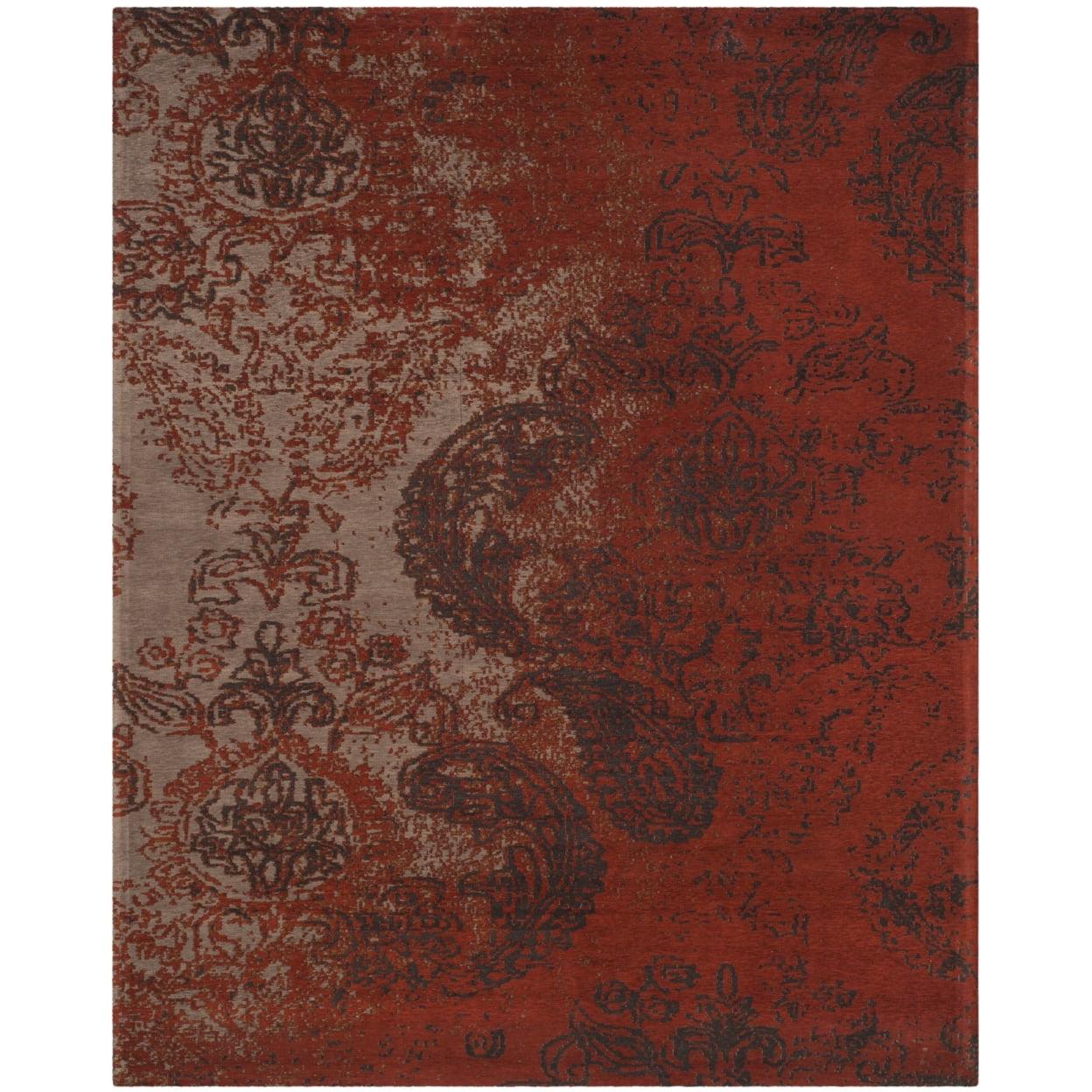 Classic Vintage CLV222 Power Loomed Area Rug - Rust/Brown - 6'x6' - Safavieh.