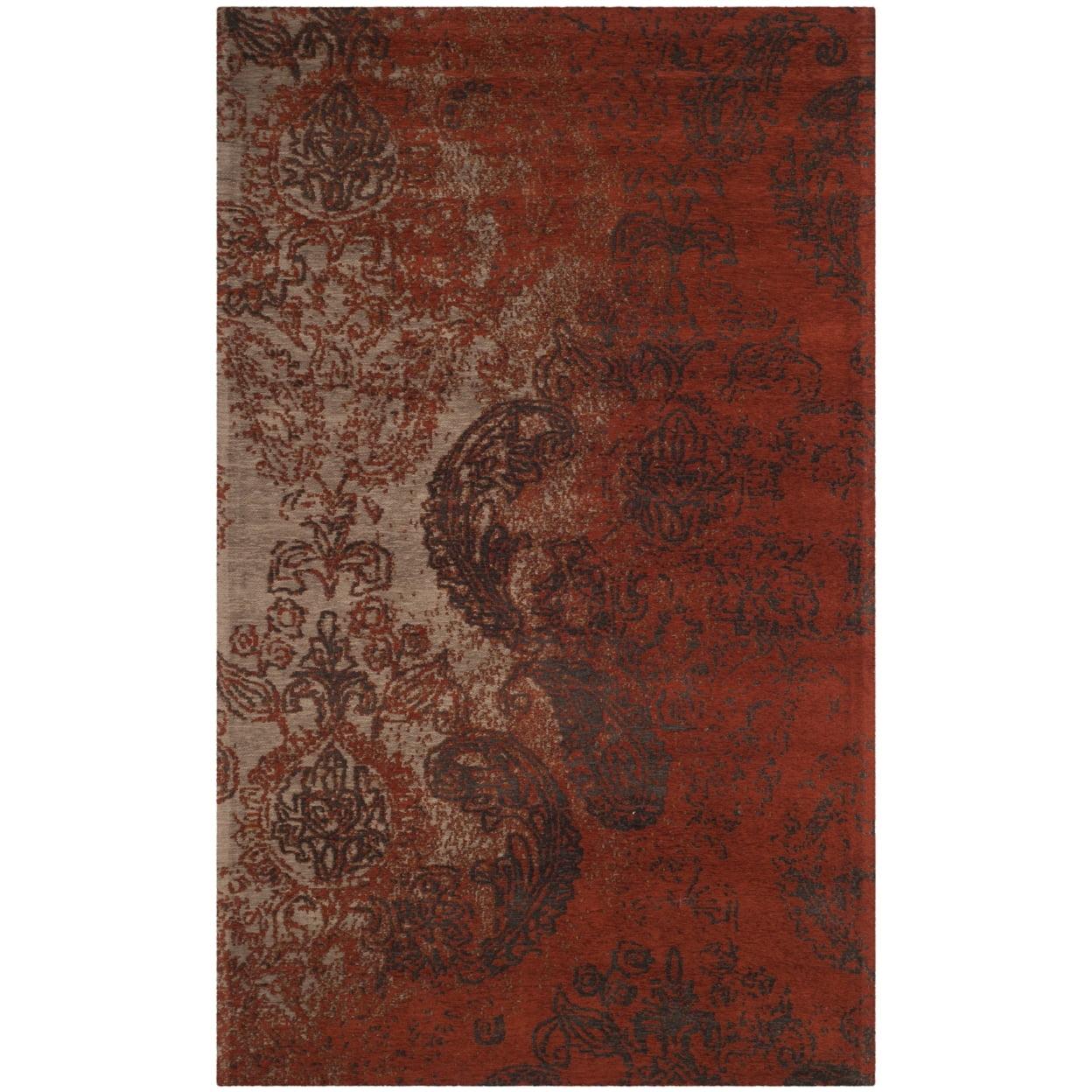 Classic Vintage CLV222 Power Loomed Area Rug - Rust/Brown - 4'x6' - Safavieh..