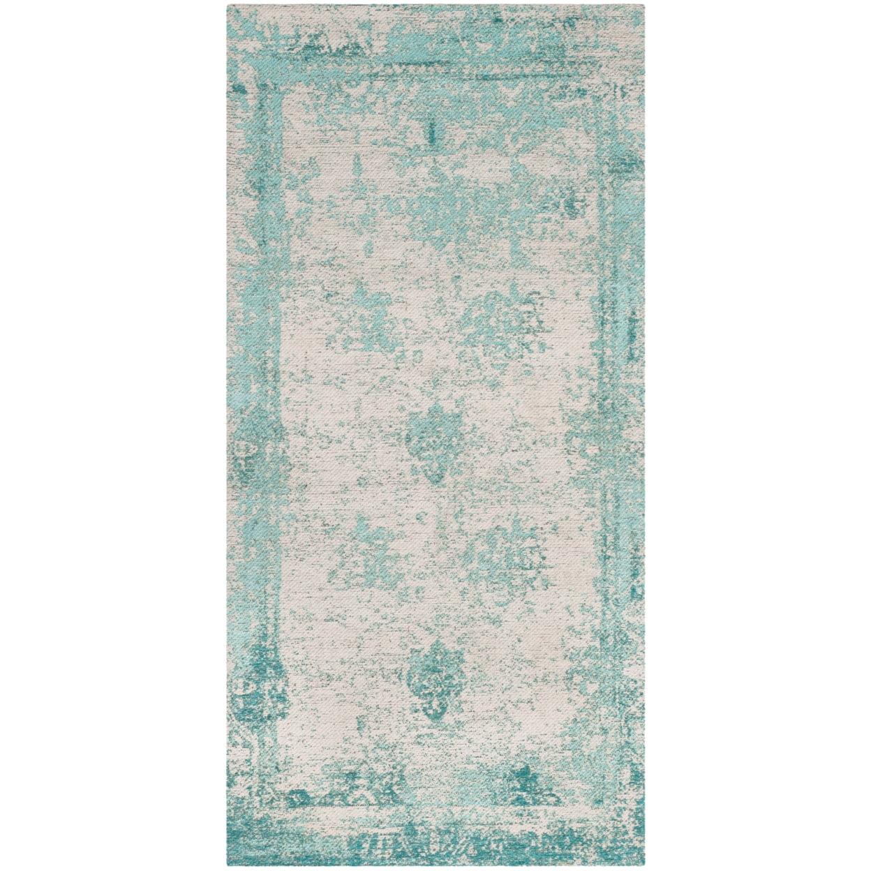 Classic Vintage CLV125 Power Loomed Accent Rug - Turquoise - 2'4"x4'8" - Safavieh.