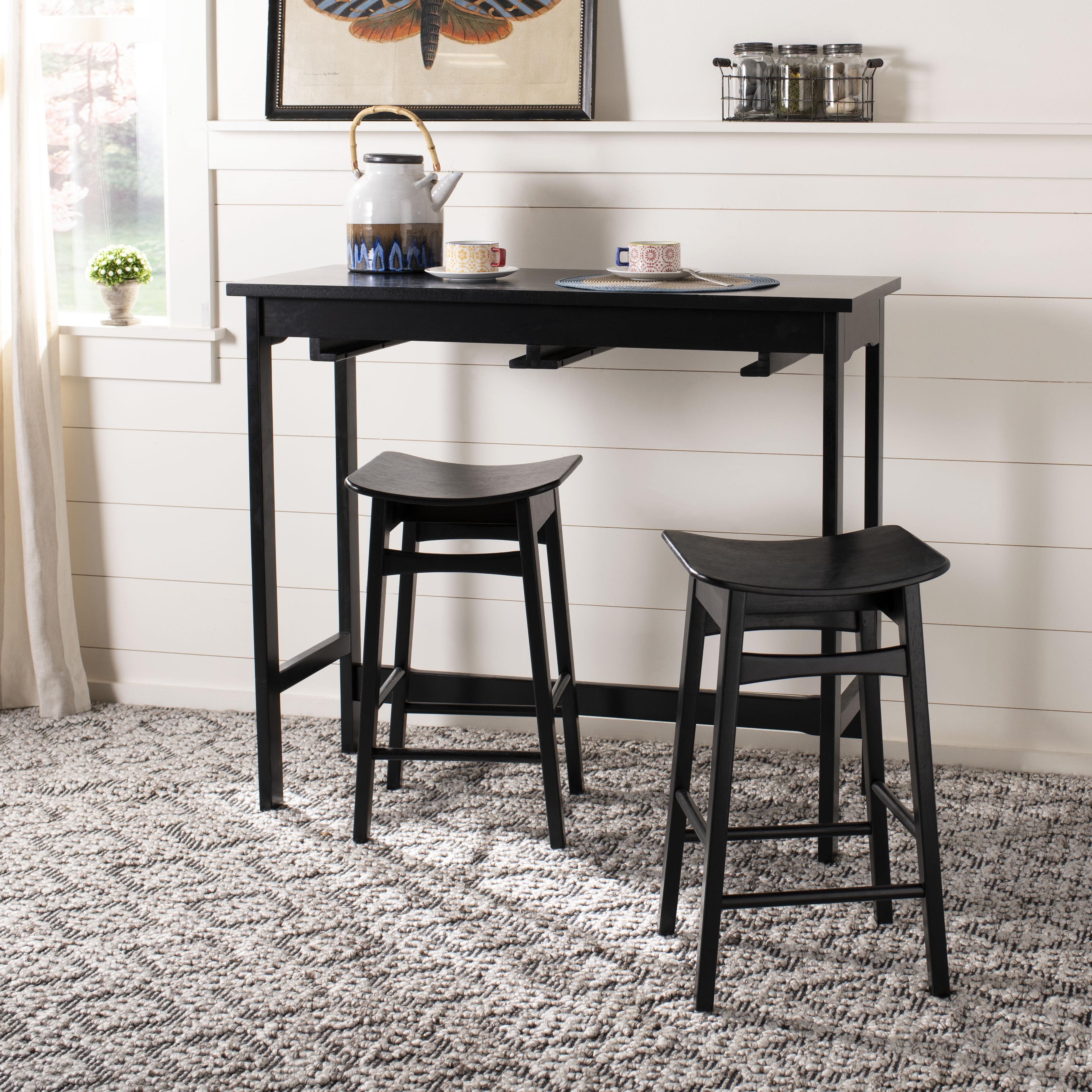 Colbie Black 3-Piece Pub Set with Wooden Legs