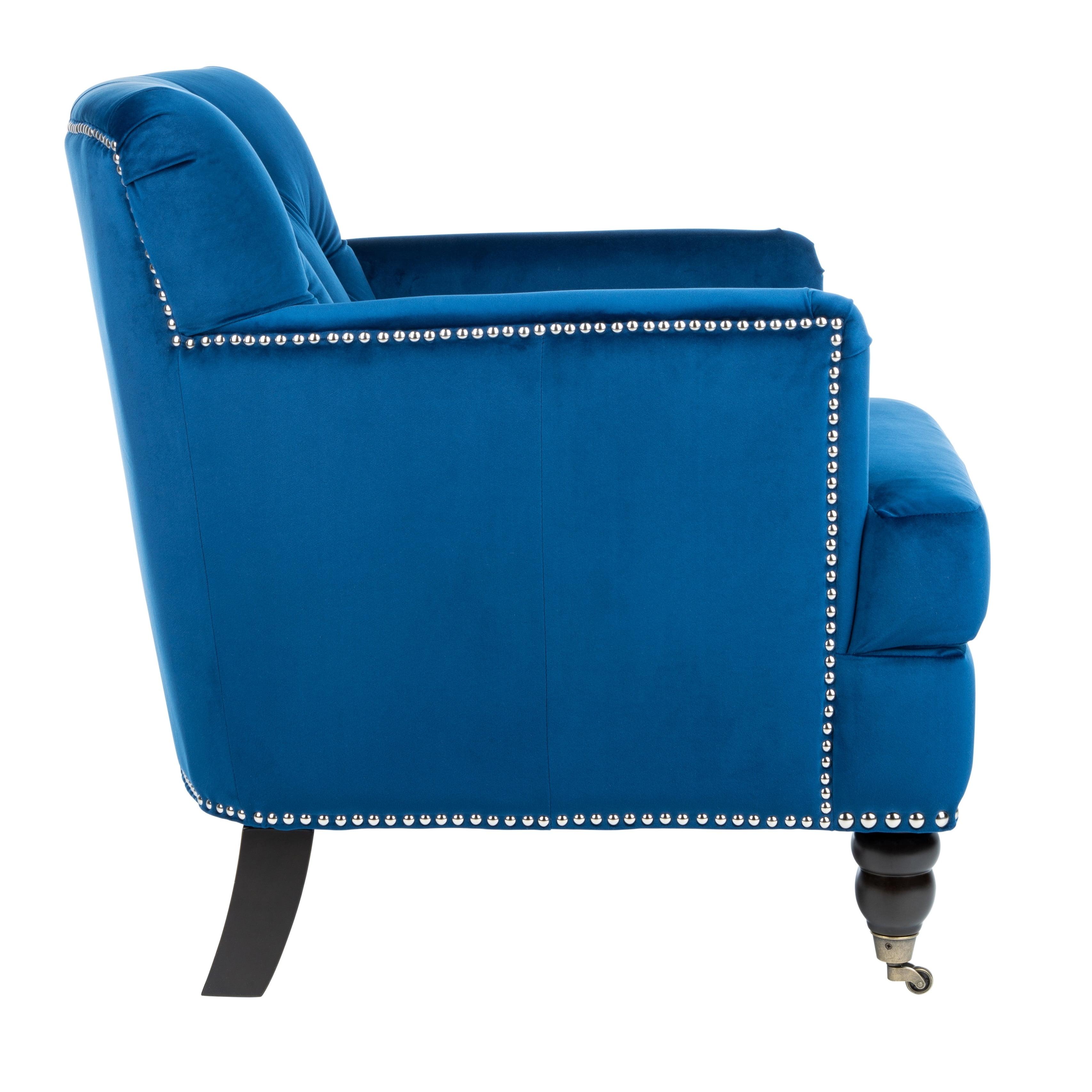 Colin Chair - HUD8212 - Navy/Espresso - Safavieh