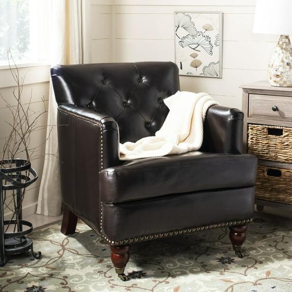 Colin Chair - HUD8212 - Brown/Leather - Safavieh