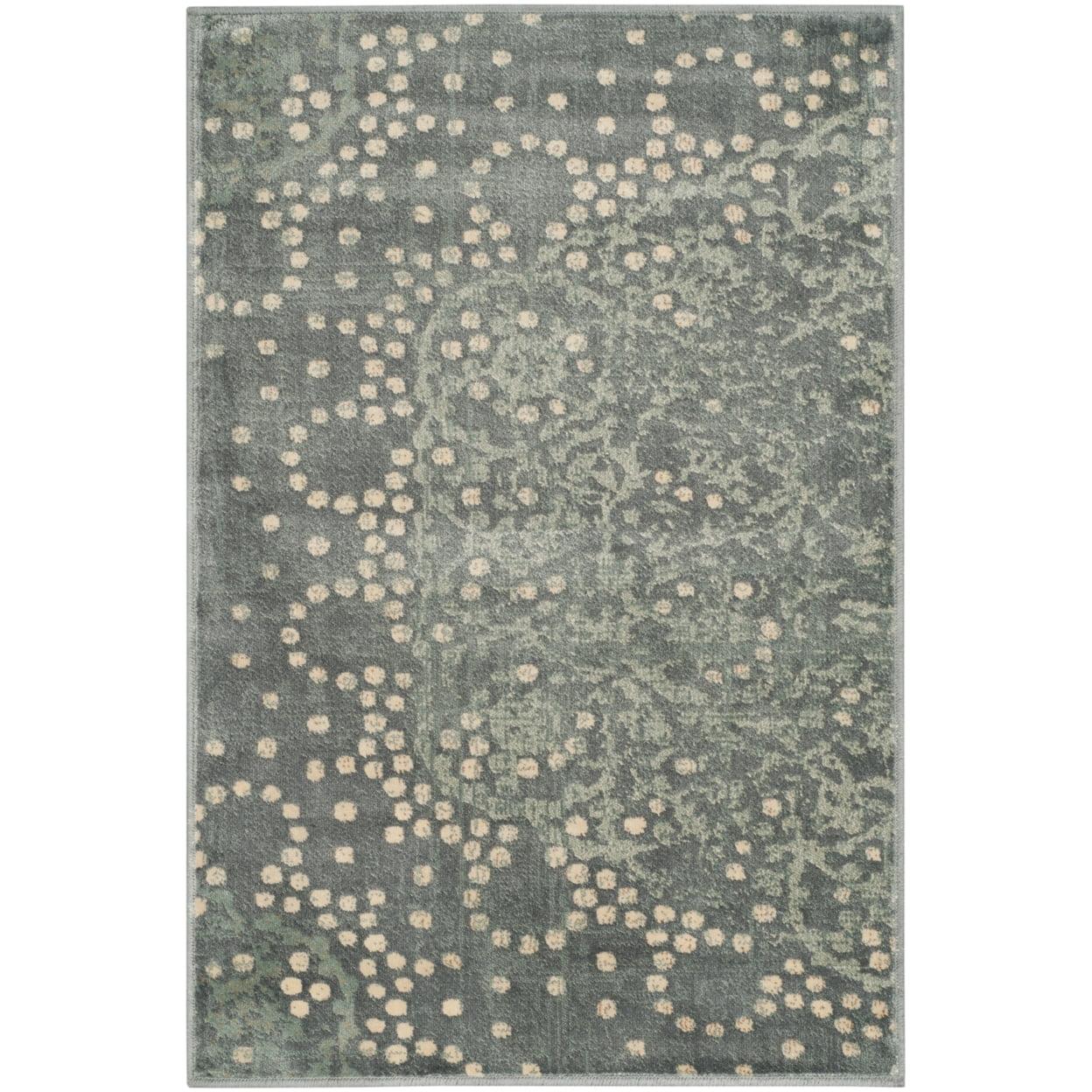 Celestial Splendor Hand-Knotted Viscose Area Rug in Gray