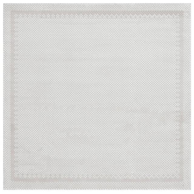 SAFAVIEH Continental Ermintrude Distressed Area Rug, Light Grey/Dark Grey, 6'7" x 6'7" Square