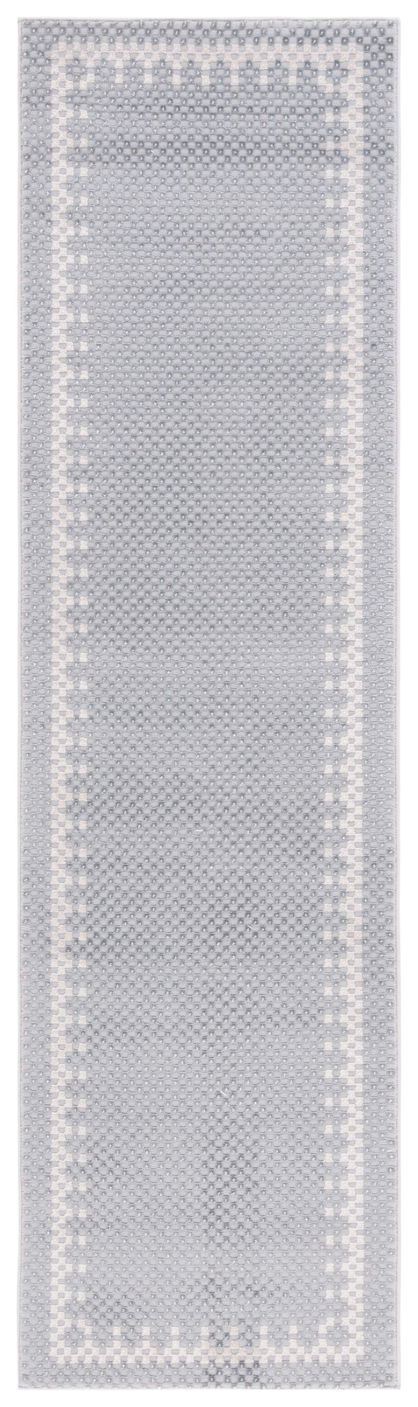 Continental CON118 Machine Made Loomed Runner Rug - Grey/Beige - 2'-2" x 8'-0" - Safavieh