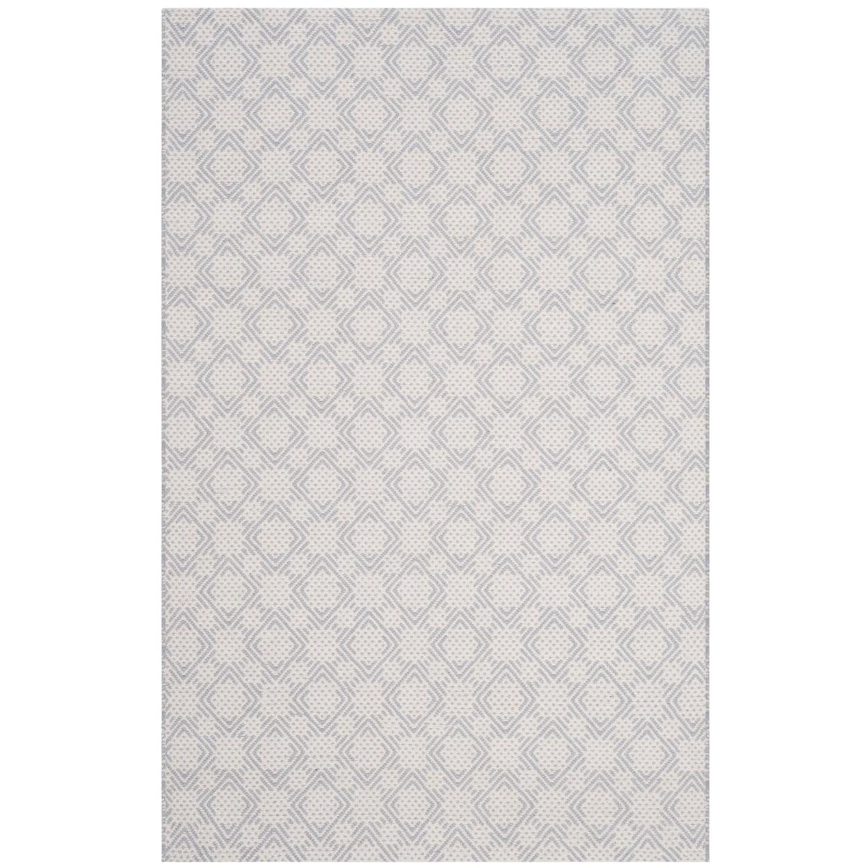 SAFAVIEH Cotton Kilim KLC222D Handwoven Silver /Ivory Rug