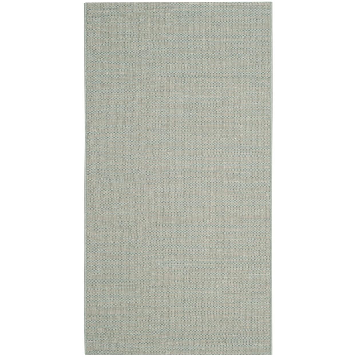 Courtyard CY6576 Power Loomed Indoor/Outdoor Accent Rug - Aqua/Cream - 2'7"x5' - Safavieh.