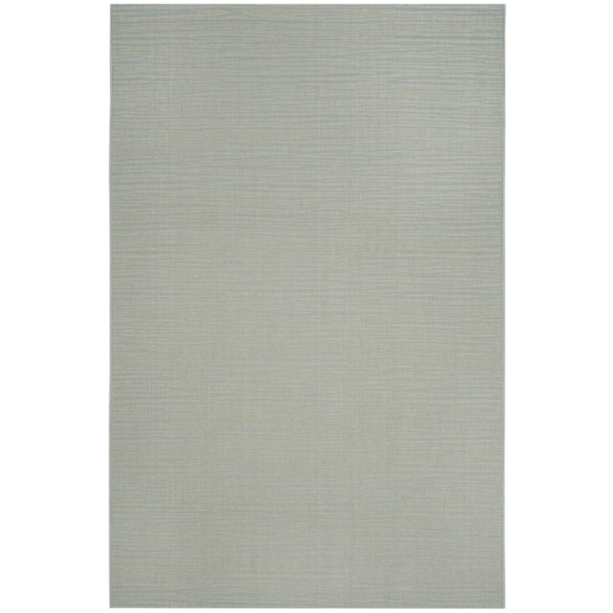 Courtyard CY6576 Power Loomed Indoor/Outdoor Area Rug - Aqua/Cream - 6'7"x9'6" - Safavieh.