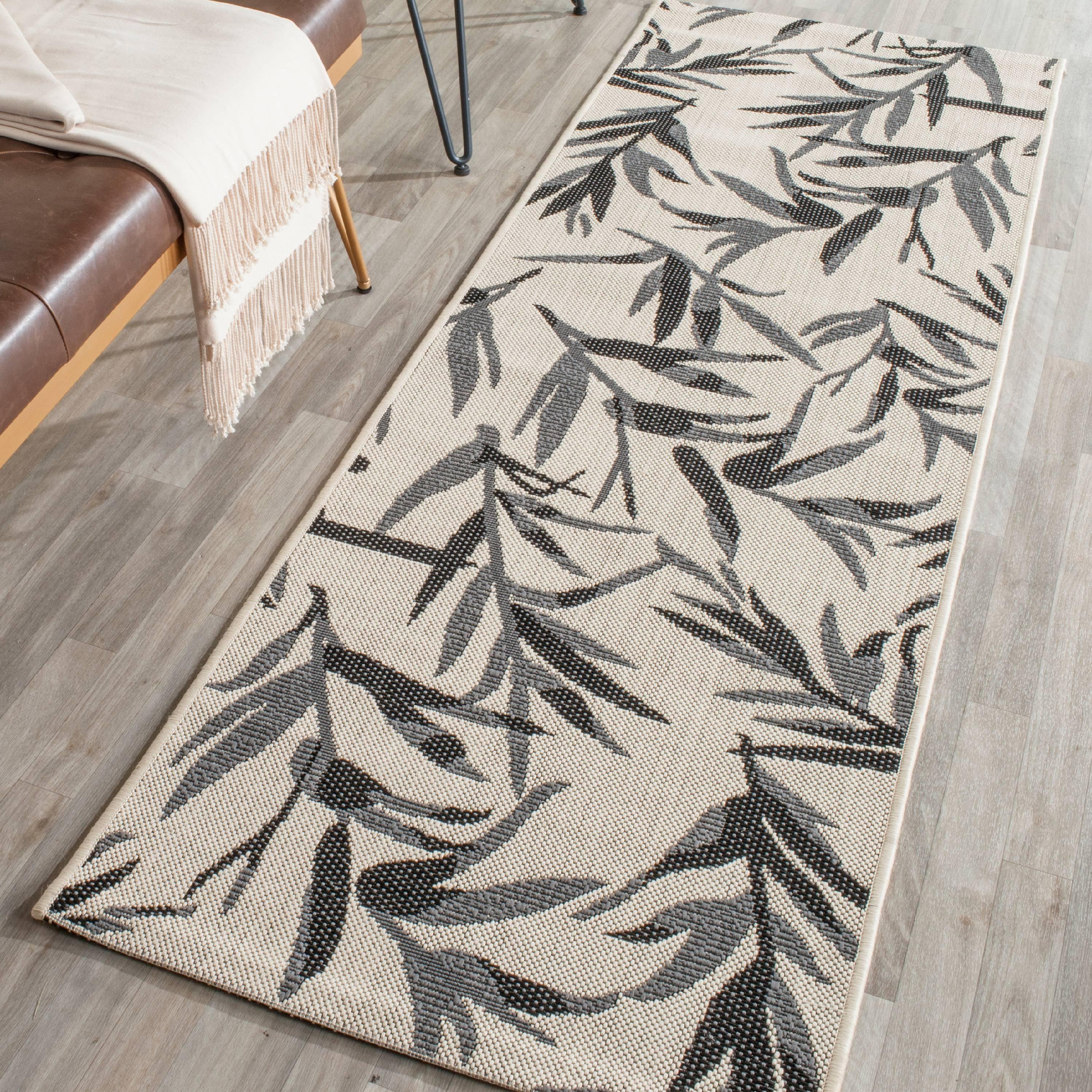 Courtyard CY7425 Power Loomed Indoor/Outdoor Runner Rug - Beige/Anthracite - 2'3"x6'7" - Safavieh.
