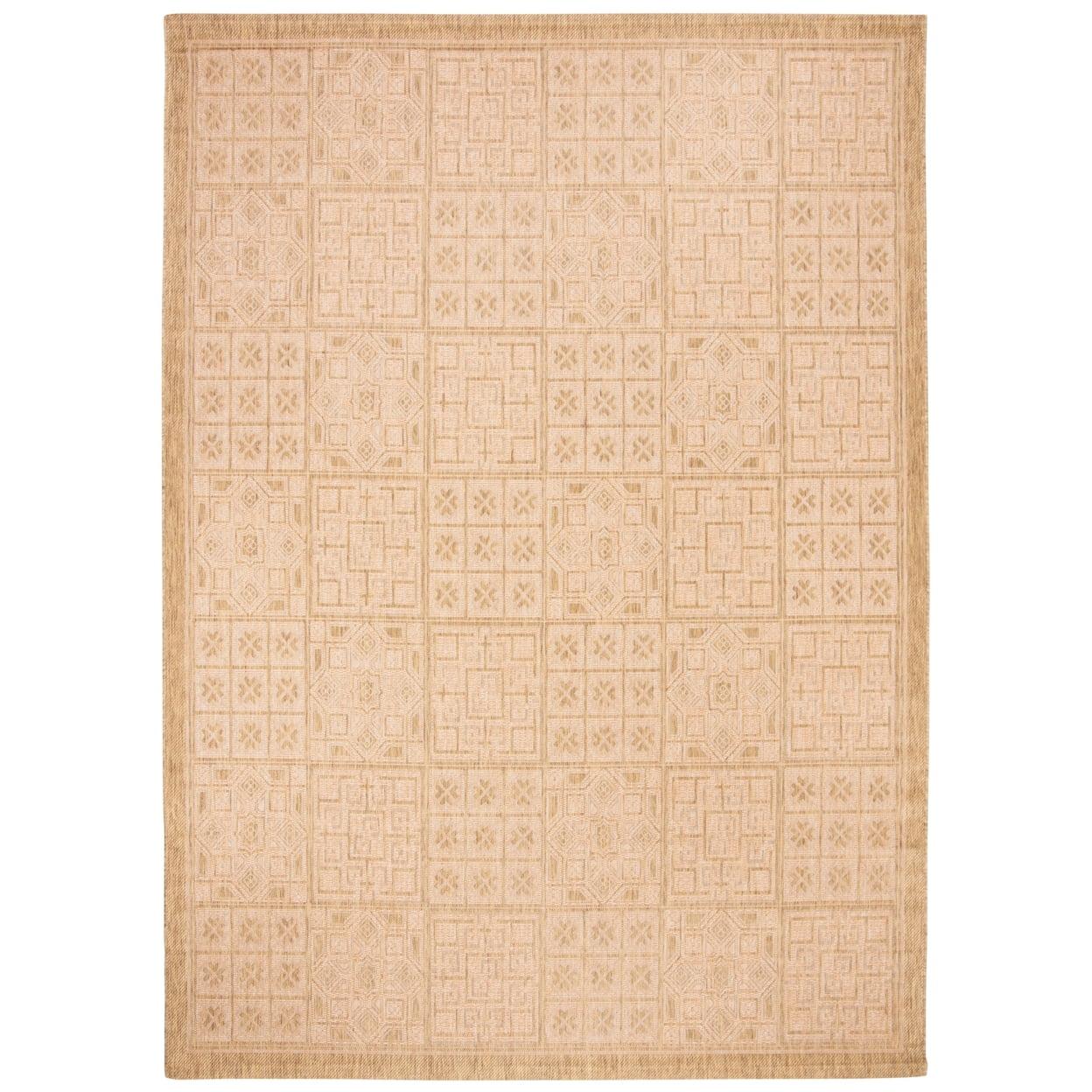 Gold and Natural Flat Woven Synthetic Area Rug, 8' x 11'