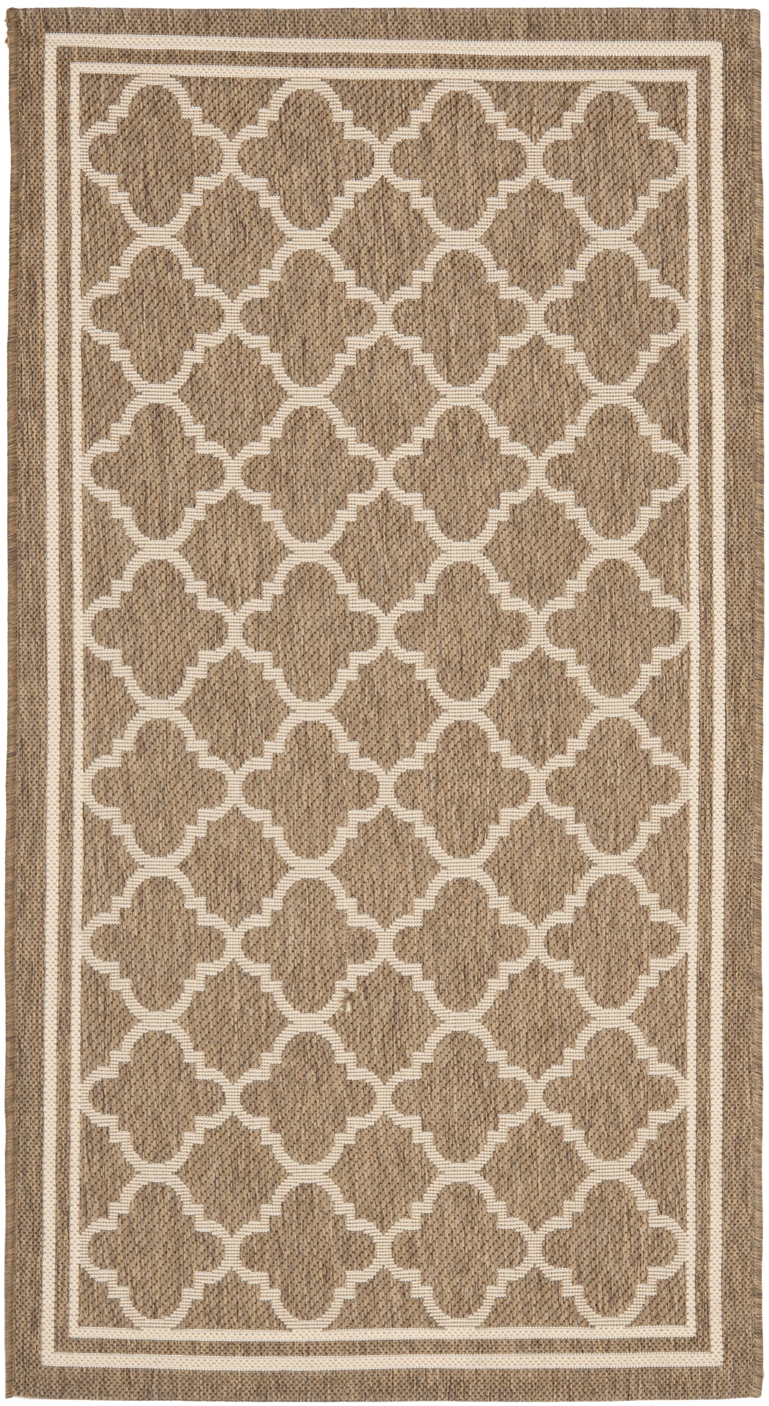 Courtyard CY6918 Power Loomed Indoor/Outdoor Accent Rug - Brown/Bone - 2'x3'7" - Safavieh.