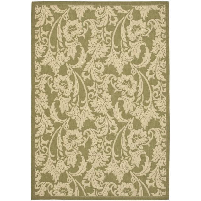 Courtyard CY6565 Power Loomed Indoor/Outdoor Accent Rug - Green/Creme - 2'7"x5' - Safavieh.