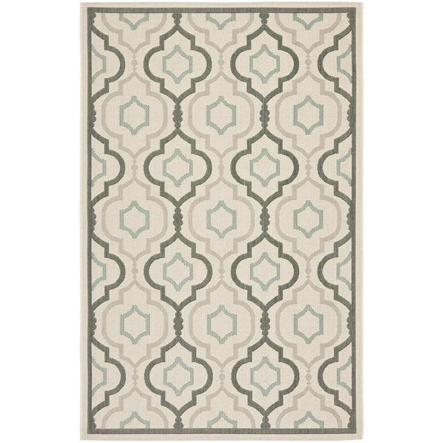 Courtyard CY7938 Power Loomed Indoor and Outdoor Area Rug - Beige/Dark Beig - 5'3"x7'7" - Safavieh