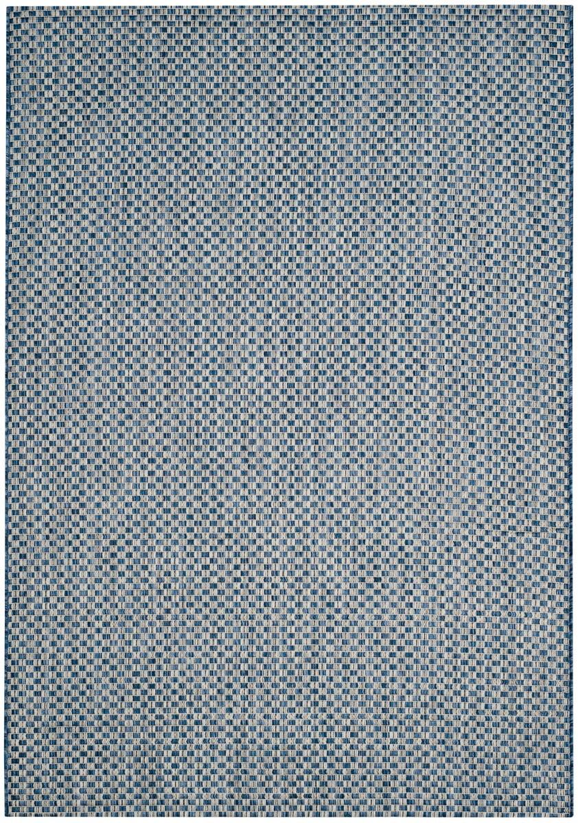 Courtyard CY8653 Power Loomed Indoor and Outdoor Area Rug - Blue/Light Grey - 5'3"x7'7" - Safavieh